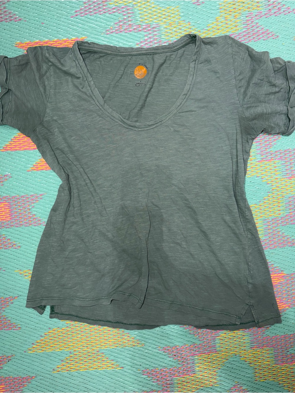 Daily Practice Scoop Neck Women's Top in Dark Gray